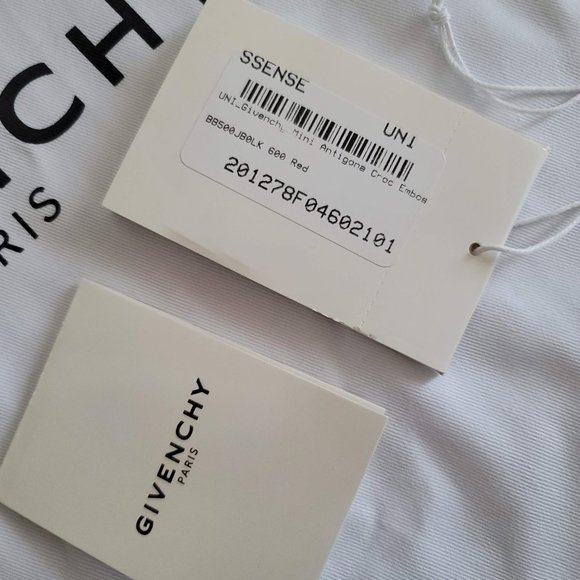 Givenchy Red Croc Mini Antigona Bag - Picture 7 of 9